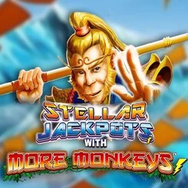 Stellar Jackpots with More Monkeys casino game by Lightning Box Game – featured logo at Omni Slots Casino
